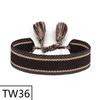 Customizable Handmade Bohemian Tassel Bracelet with Embroidered Logo - European & American Ethnic Friendship Style
