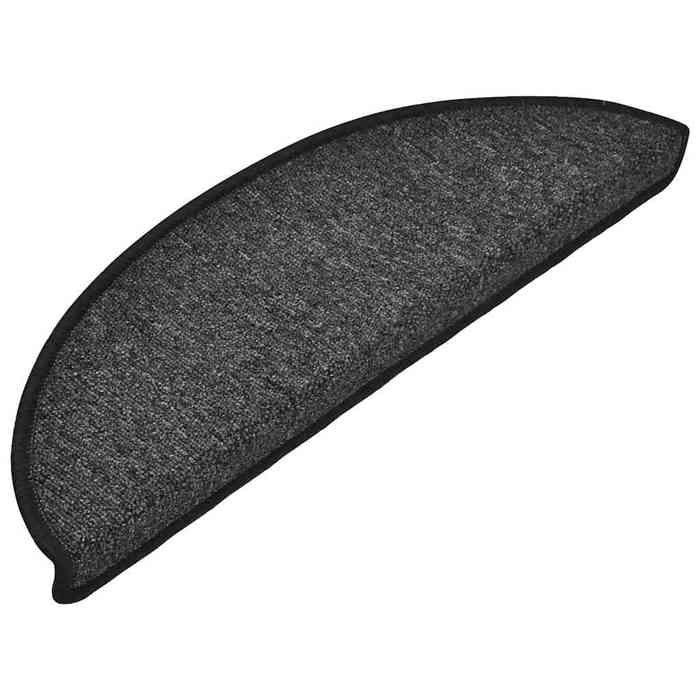 VidaXL Tapis d'escalier 30 pièces 56 x 17 x 3 cm Anthracite Demi-rond 3365733