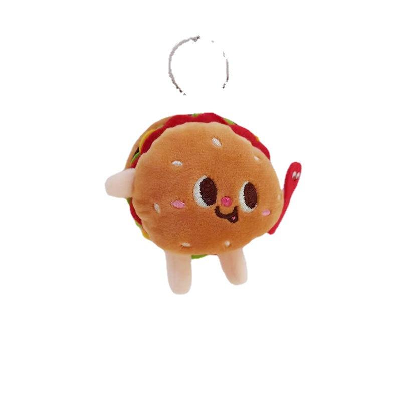 Short Adorable Plush Food Keychain With Pp Cotton Filling For Children Adults And