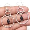 Smoky Quartz Gemstone Handmade Silver Jewelry Earrings 1.5''