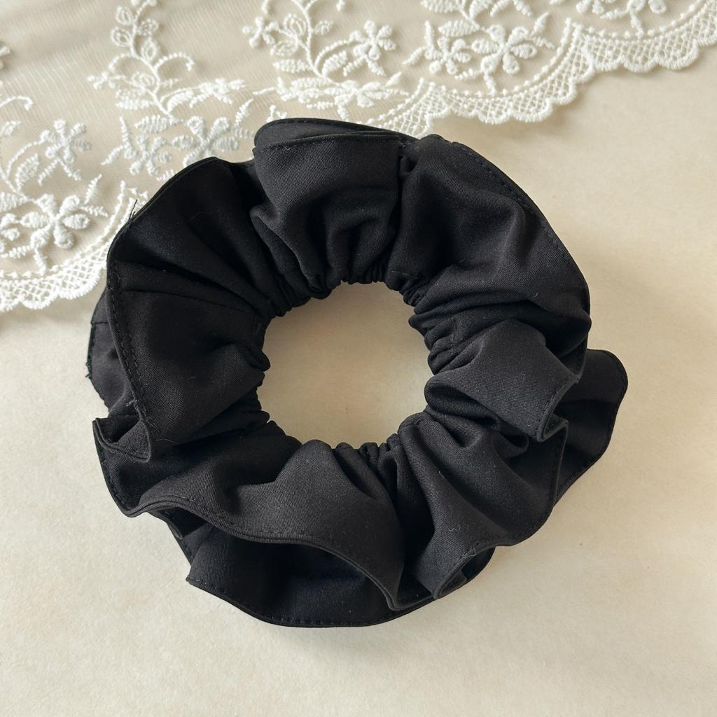 Minimalist Solid Color Scrunchies Large Hair Tie for Women Aesthetic Office Chic Hair Accessory