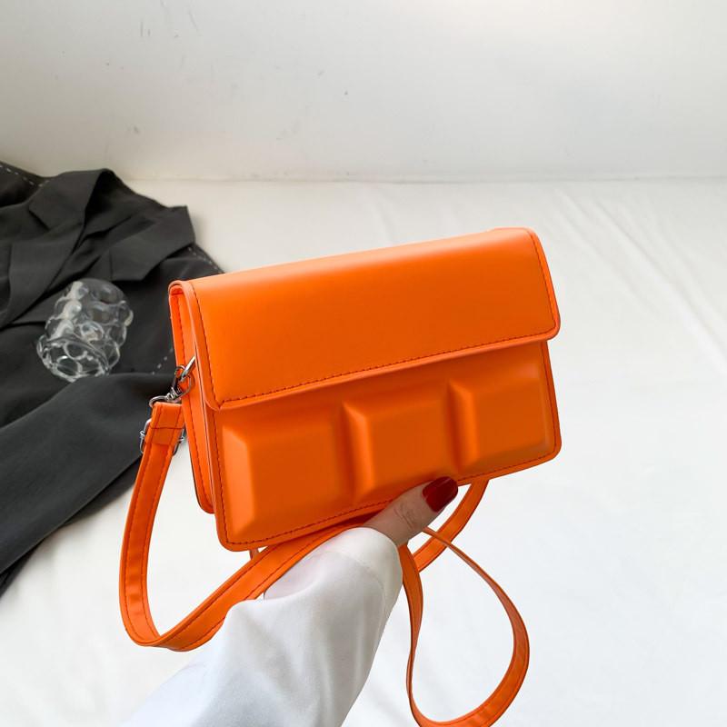 Trendy Casual Shoulder Bag For Women Stylish Simple Square Handbag In Black White Green And More