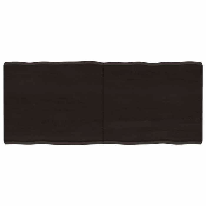 VidaXL Dessus de table bois chêne massif traité bordure assortie 364033