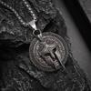 Vintage Spartan Shield Pendant Necklace 316L Stainless Steel Men Punk Amulet Jewelry Gift Ancient Greek Warrior