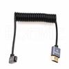Eonvic 8K HDMI to Micro HDMI Right Angle High Speed 48Gbps Coiled Cable for Atomos Ninja 48Gbps Canon and R6 2.1 Cable, V, 4K-60P Recording, HDMI,