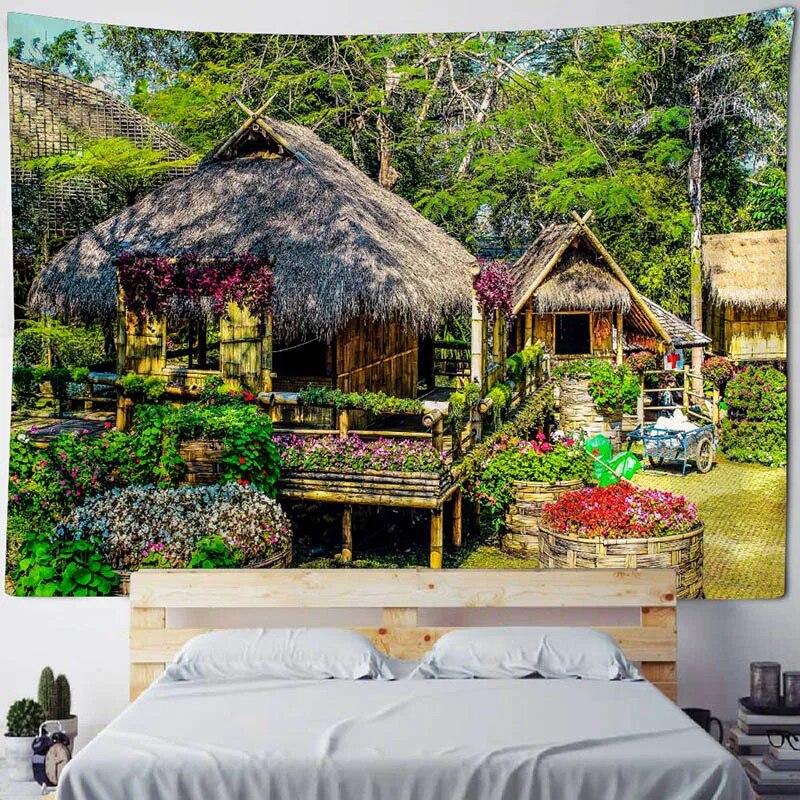 Large Tapestry Nature Landscape Forest Wall Hanging Room Decoration Bohemian Bedroom Living Room Wall Decoration