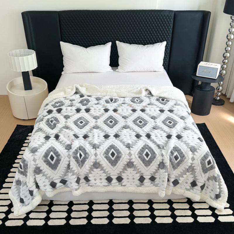 Thick Tafu Velvet Blanket Warm Lamb Wool Thow Blanket for Winter Double-layer Coral Fleece Office Blanket Plaids Sofa Queen Size