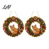 Christmas Tree Hanging Decor 2Pcs Pearl Diamond Ornament Set 2D Acrylic Glitter Charms with Ribbon Festive Pendant for Holiday Party Seasonal Home