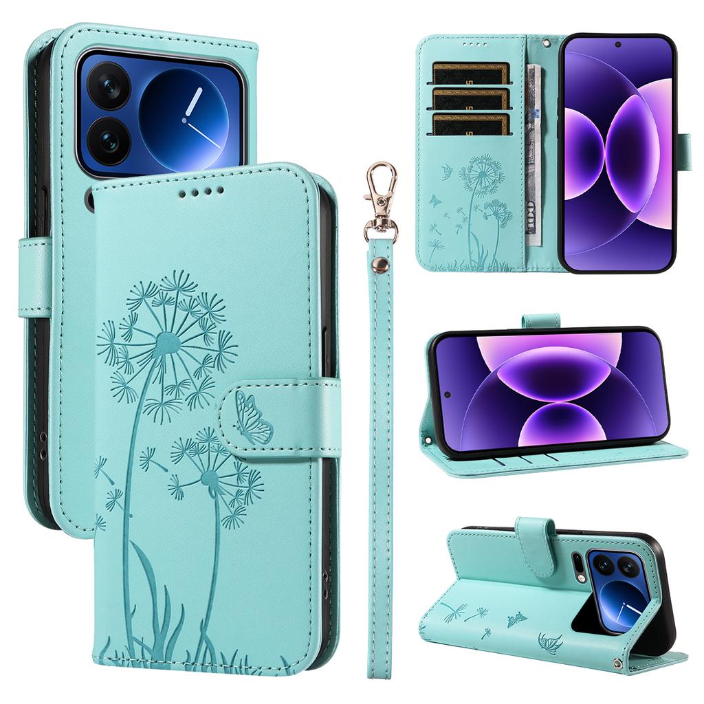 For Oppo A6 Pro 4G/Oppo F31 5G/Oppo A6 Pro 5G Leather Wallet Case with Strap Dandelion Imprint Phone Stand Cover