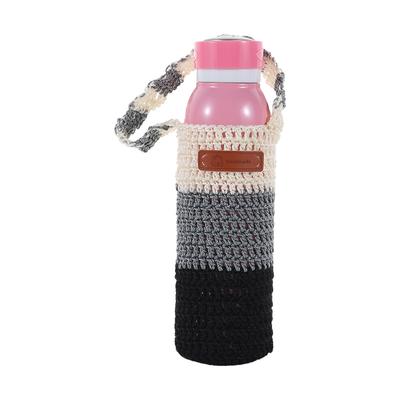 New Handmade Water Bottle Cover Crochet Hollow Vacuum Cup Pouch Portable Bottle Carrier Fitness