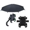 Motorcycle Phone Holder Umbrella Thickened Waterproof Uv Protection For Outdoor Riding Ebikes Scooters