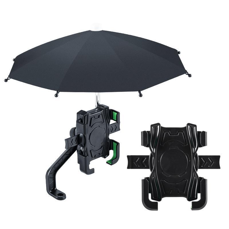Motorcycle Phone Holder Umbrella Thickened Waterproof Uv Protection For Outdoor Riding Ebikes Scooters
