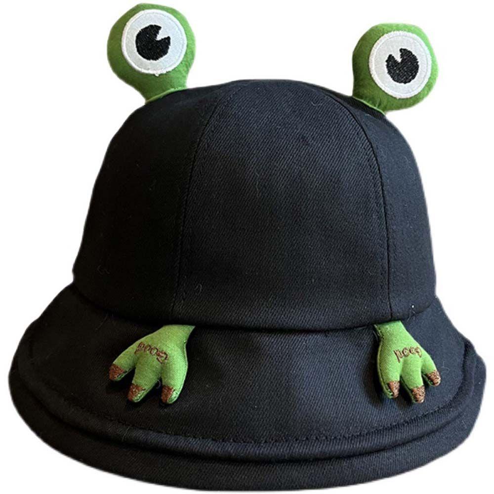 

Trendy Cute Panama Caps Beach Female Cotton Sun Hat Fisherman Hat Fishing Cap Frog Bucket Hat