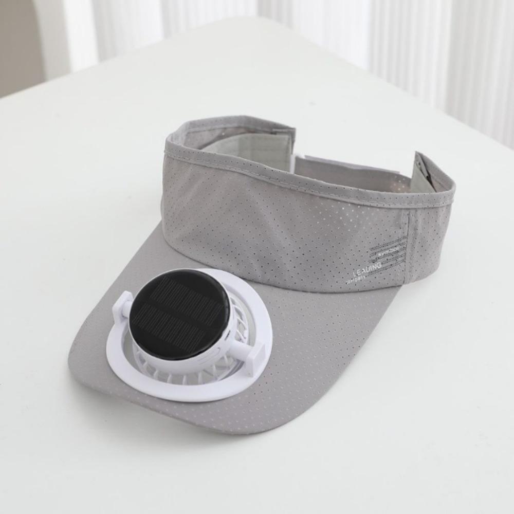 Quick-drying Solar Fan Sun Visors Hat USB Charging UV Protection Unisex Sun Hat Adjustable 300/600mA Baseball Cap Summer Outdoor