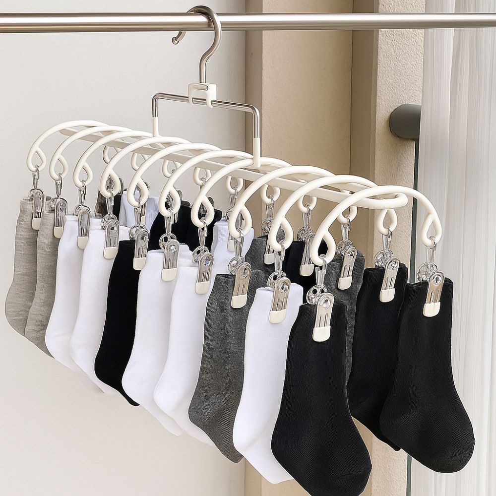 Rustproof Clothes Drying Hanger Stainless Steel Underwear Socks Holder  Outdoor Drying