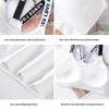 Sportunterwäsche Damen Yoga Fitness Nahtloses Crop Top Breite Buchstabenträger Bequeme Workout Activewear