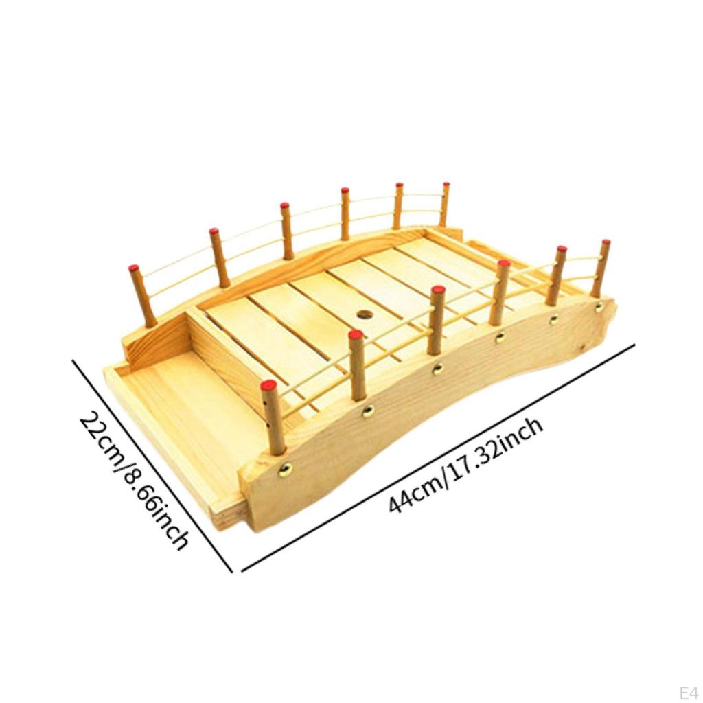 Holz Sushi Brücke Schale Speiseteller Geschirr Holzbogen Platte für Restaurant