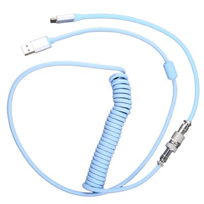Mekanik Klavye Konnektörü için Sarmal Tip C USB Kablosu Metropolis Paracord Kılıflı Çıkarılabilir