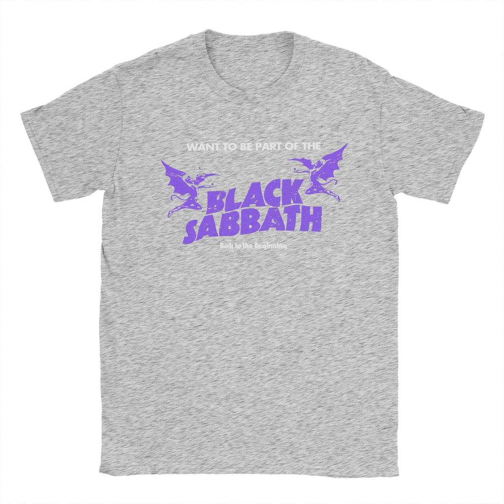 Black Back To The Beginning Sabbathes T-Shirt Men Round Collar 100% Cotton T Shirts Ozzy Osbourne Short Sleeve Tee Shirt Clothes