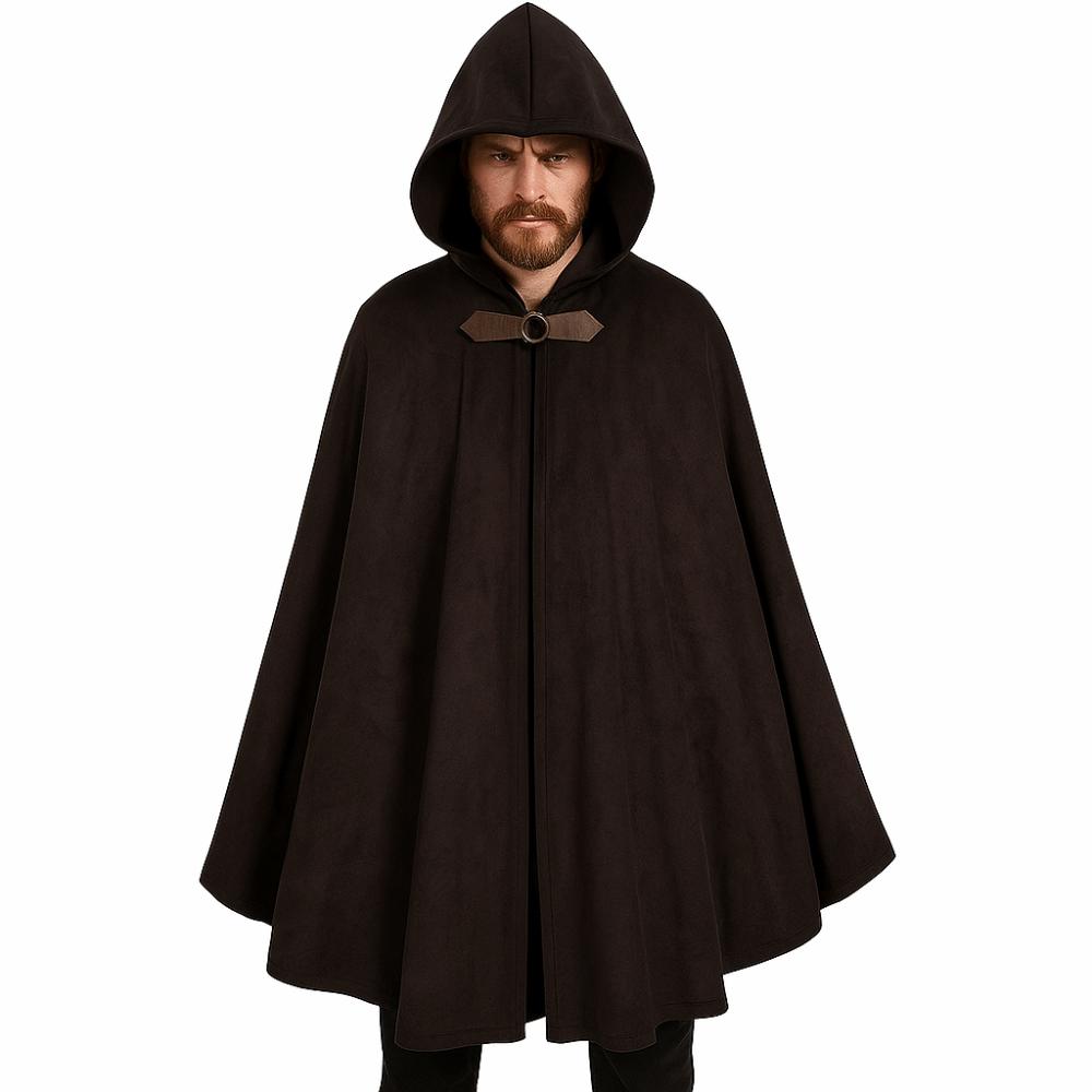 Brown Color Overcoats Vintage Vintage Hooded Cape New Design Halloween Hooded Cloak