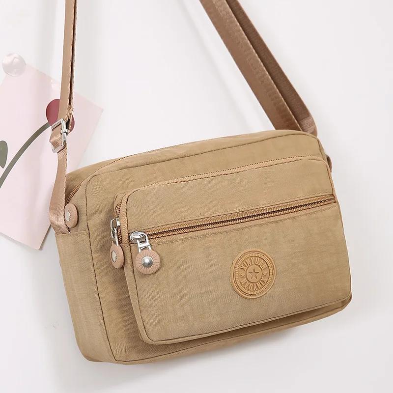 New Simple Lightweight Waterproof Nylon Crossbody Bag Fashionable Small Square Single Shoulder Bag for Women Trendy And Versatil