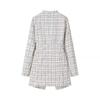 2024 Winter Women's Fashion Houndstooth Mid-Length Coat - European & American Style