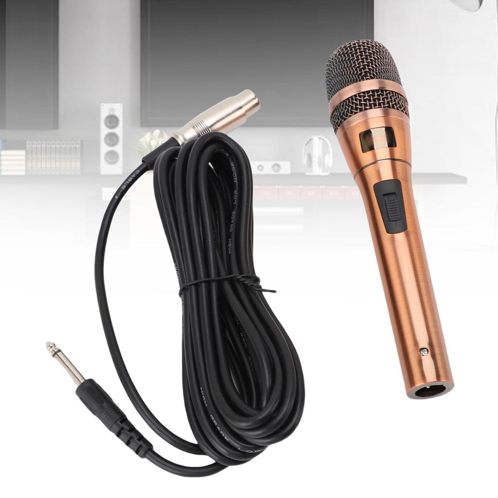 Wired Dynamic Microphone Cardioid Moving Coil Microphone for Home KTV Singing Stage