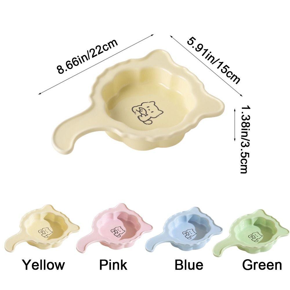 Ceramic Cat Food Water Bowl Solid Color Pet Drinking Feeder Cute Pet Food Bowl  Indoor