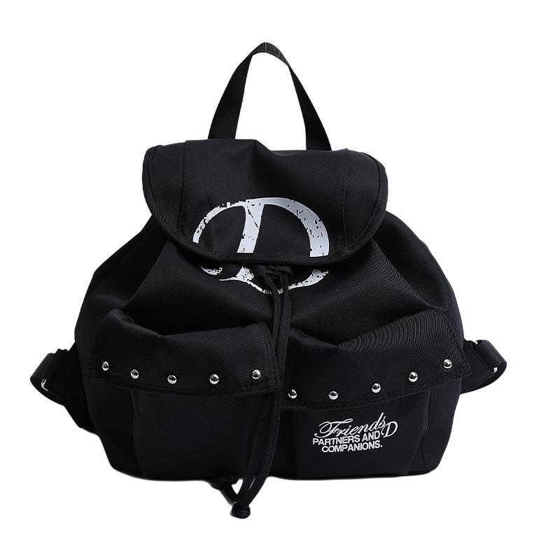 Bag women's new cute student backpack sweet shopping backpack high school student lightweight class bag