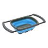 Collapsible Over the Sink Strainer Basket with Extendable Handles for Kitchen Fruit Vegetable Draining Washing Storage