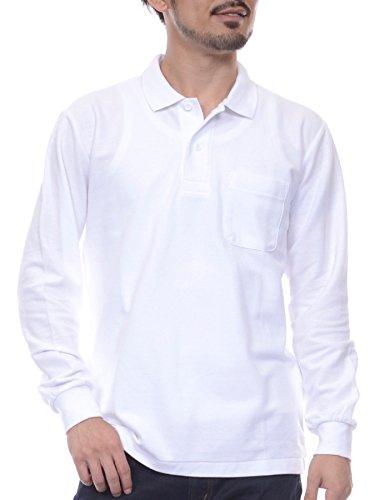 

[T-shirt.st] Лонгслив-поло, однотонный, пике, защита от УФ, 5.8 унций, мужской, белый, размер LL