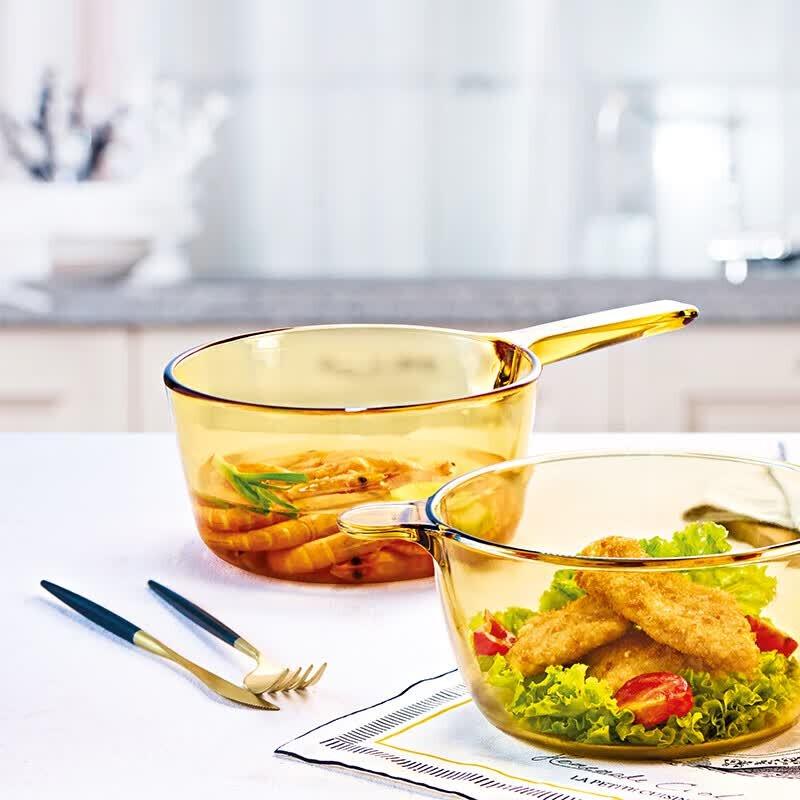 Corning VISIONS Crystal Clear 1L Glass Saucepan