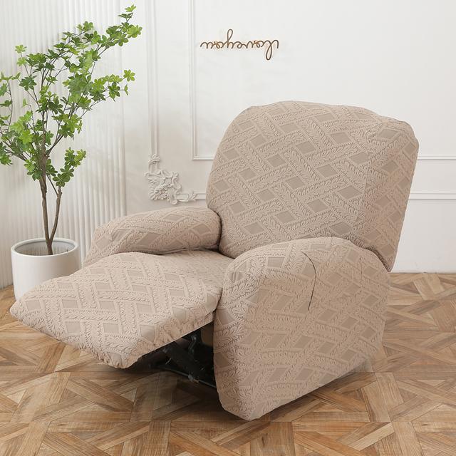 Jacquard-Liegesofabezug mit geteiltem Design für Wohnzimmer, Liegestuhlbezug, Einzelsesselbezüge, Stretch-Couch-Schonbezüge