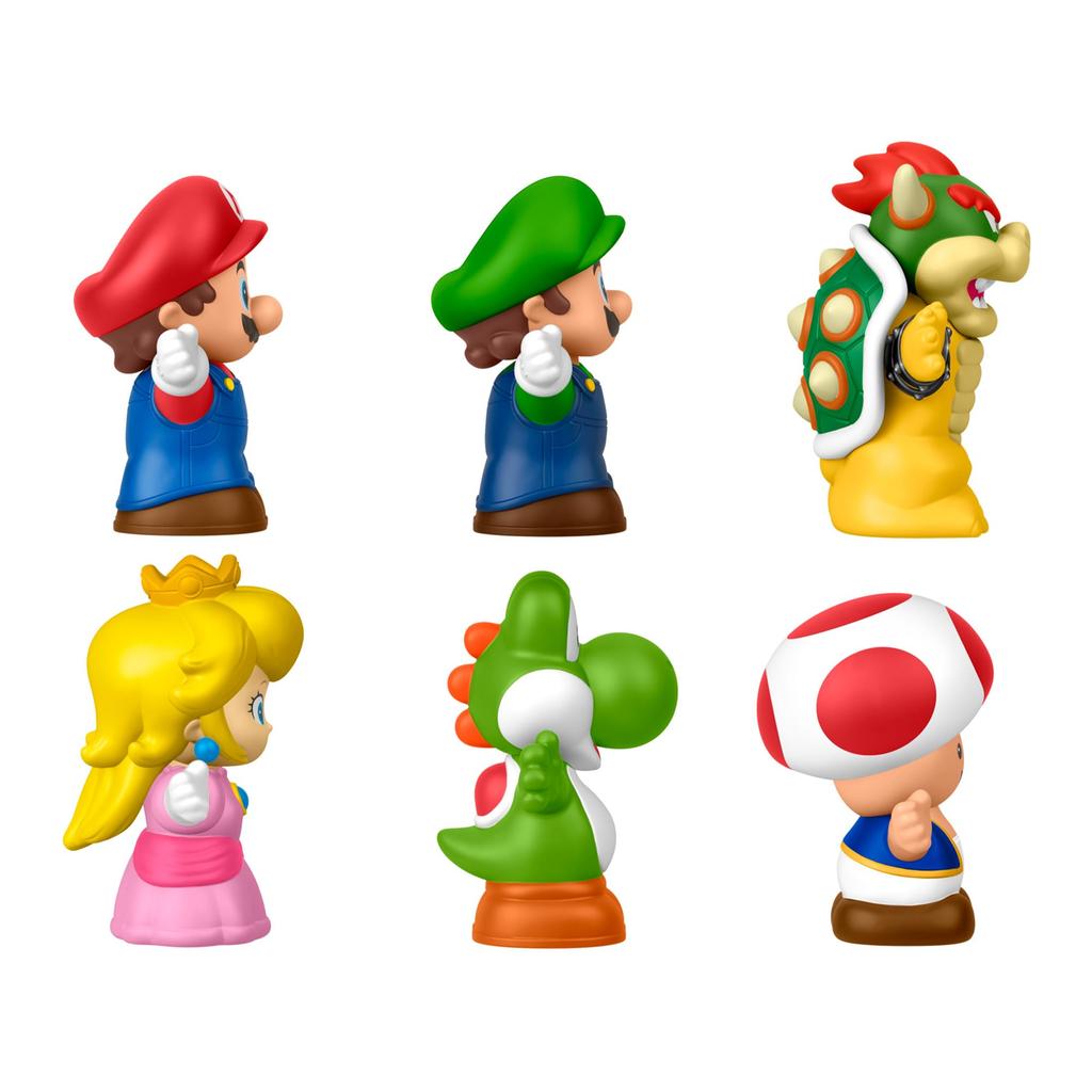Fisher-Price My Mario Little People Character Set (6 Figures) - Ages 1.5+ - Multi-color JHG63