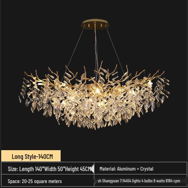 Elegant French Crystal Chandelier: K9 Aluminum Art Lamp for Living, Dining, and Bedroom