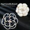 Rhinestone Camellia Brooches For Women Unisex Enamel Flower Design Plant Pins Office Party Friend Gifts Jewelry Accessories