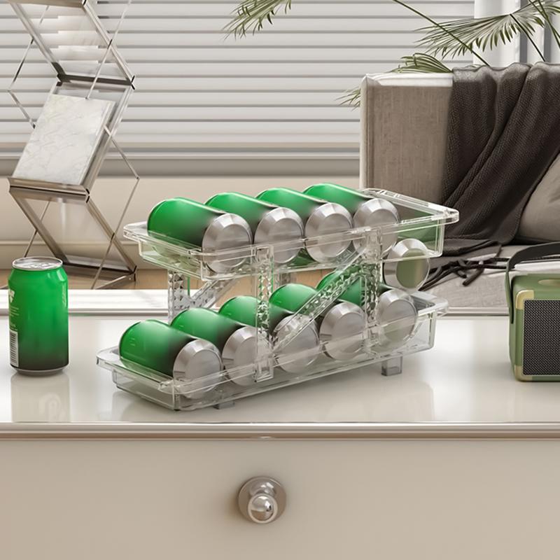 Soda Can Holder Soda Rack For Refrigerator Expandable Adjustable Automatic Rolling Storage Rack For Juice Beer Yogurt Coffee Tea China Mainland