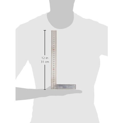 uxcell Carpenter's Square, Square, and Square, Carpentry Tool, Measuring Kit, Double-Sided Reading, Silver Gray, 90 Degree, Metric, 30cm