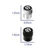 Creative Cool Design Paw Pet Animal Paw Footprints Emblém Auto Pneumatika Víčko ventilku Pneumatika Prach Cap Dekor Pro univerzální styling auta 4ks