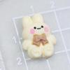 Cartoon Little Bear & Rabbit Resin Ornaments: Beige Milk Tea Phone Case & DIY Hair Accessories