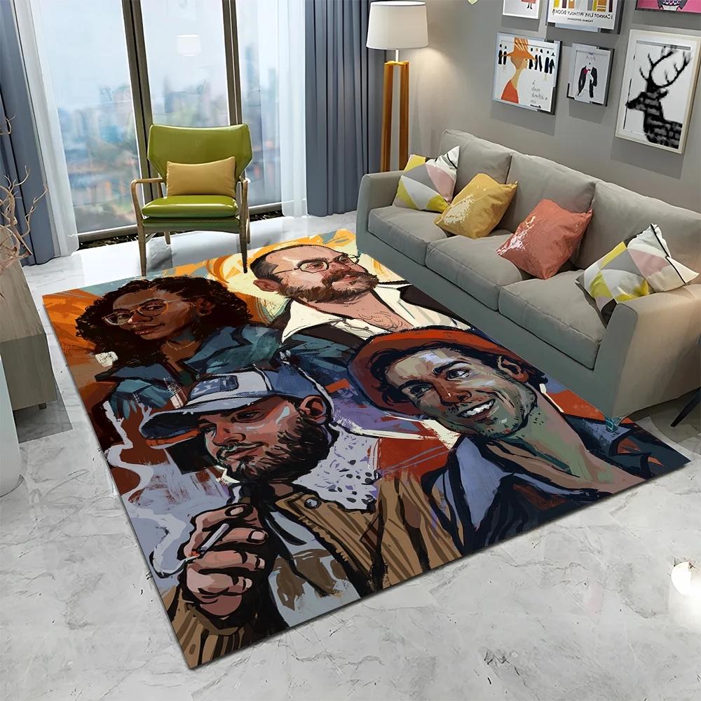Disco Elysium Game Gamer Cartoon Carpet Rug for Home Living Room Bedroom Sofa Doormat Decor,kid Play Area Rug Non-slip Floor Mat