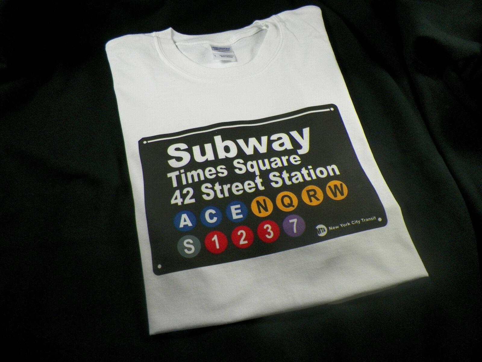 NYC Subway T Shirt Mens Womens Tees Top Tee Times Square 42nd Street Station New York City 4XL