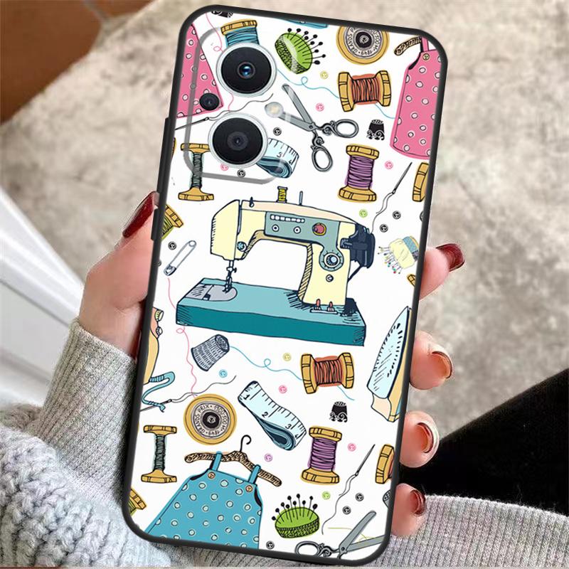 Sewing Machine For OPPO Reno 14F 13F 12F 11F 8T 10 11 12 13 14 Pro 7 8 Lite OPPO Find X8 X6 X5 X9 Pro Case