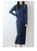 Women's 100% Wool Slim Fit Over-Knee Dress - Autumn/Winter Collection