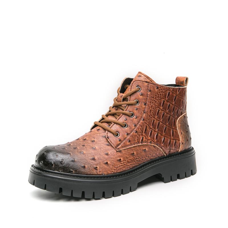 Fashion Autumn and winter men's boots Fashionable new designer style Outdoor Trendy Party office motorcycle Daily Thick soled shoes