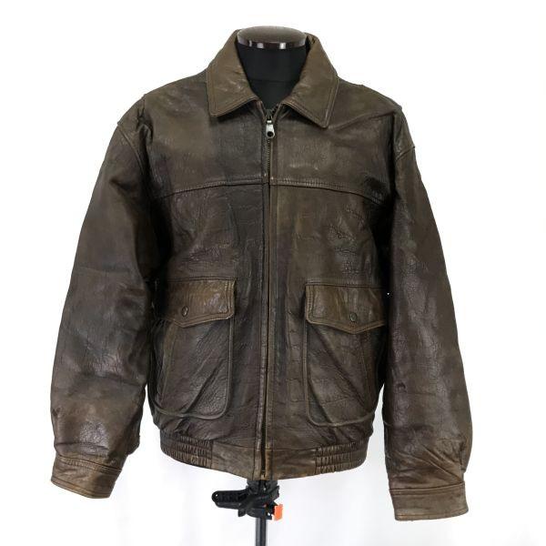 

Shop&Shops Sheepskin Leather A-2 Flight Jacket Men M Brown(USED)