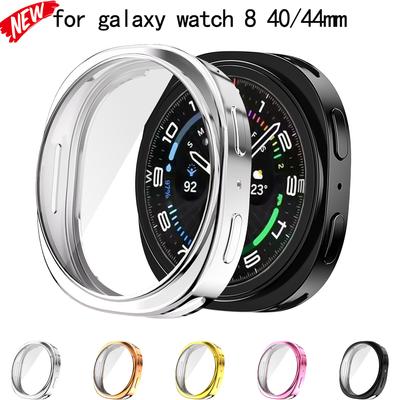 Fullt skyddande skal för Samsung Galaxy Watch 8 40mm 44mm Smartwatch-tillbehör Ramfodral TPU Skärmskydd