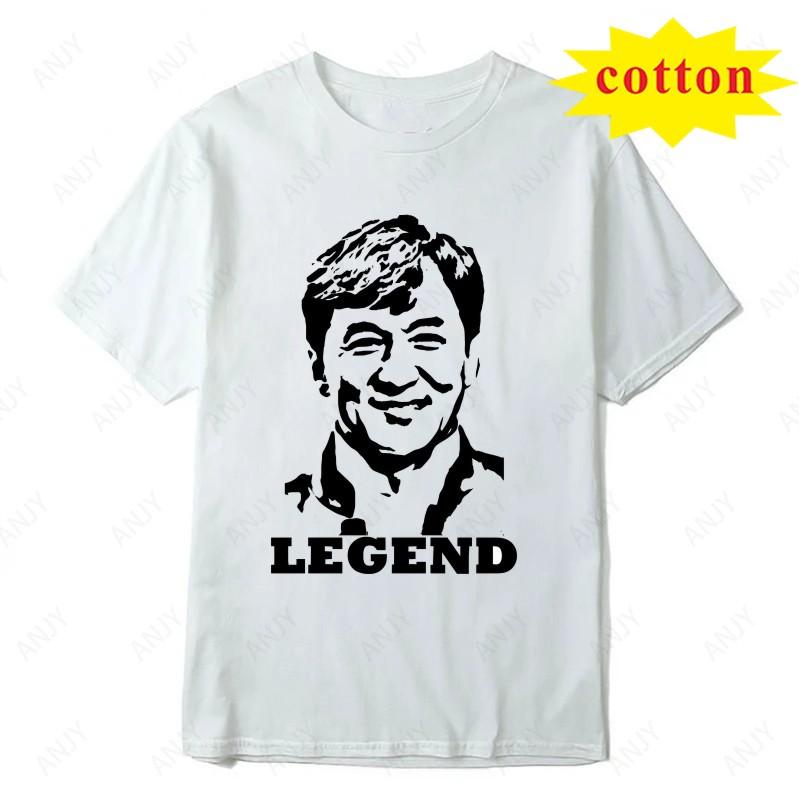 Classic Hong Kong Drunken Fist Martial Arts Action Printed Tshirt American Retro Street Round Neck Versatile Top