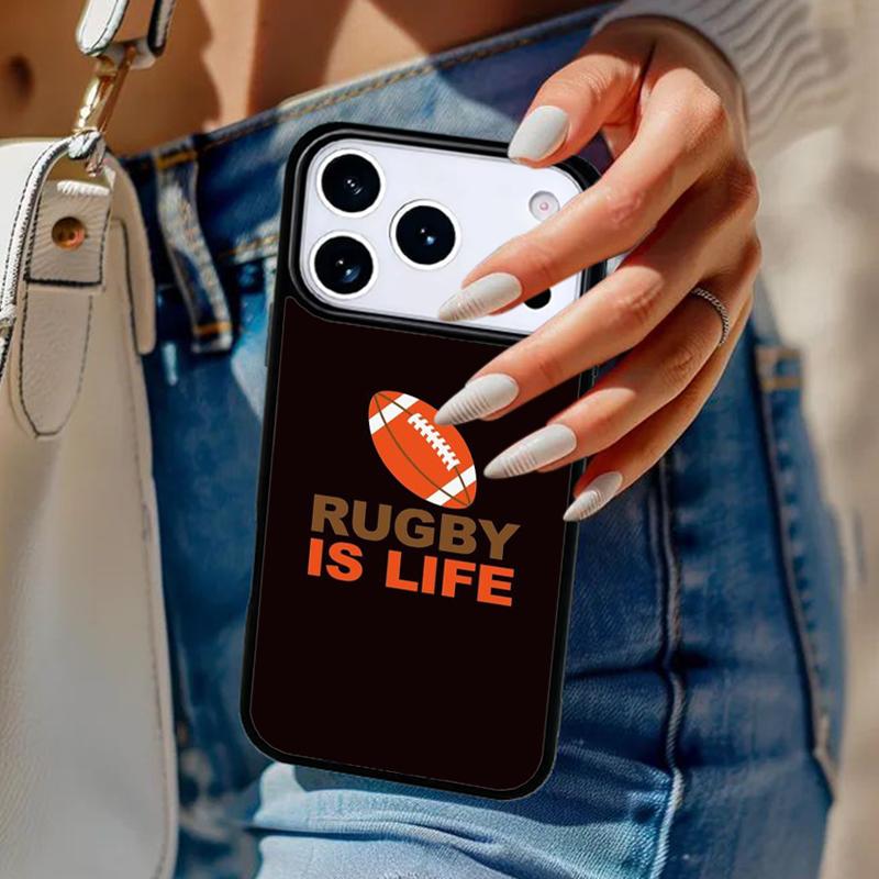 

Мягкий чехол для телефона в виде мяча для регби Для iPhone 17 Air 14 15 13 12 Max Чехол Для Apple 16e 11 Pro Max Plus Coque iPhone 11pro max