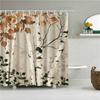 Plant Series Shower Curtain Bathroom Waterproof Polyester Shower Curtain Flower Print Curtains for Bathroom Shower With Hooks